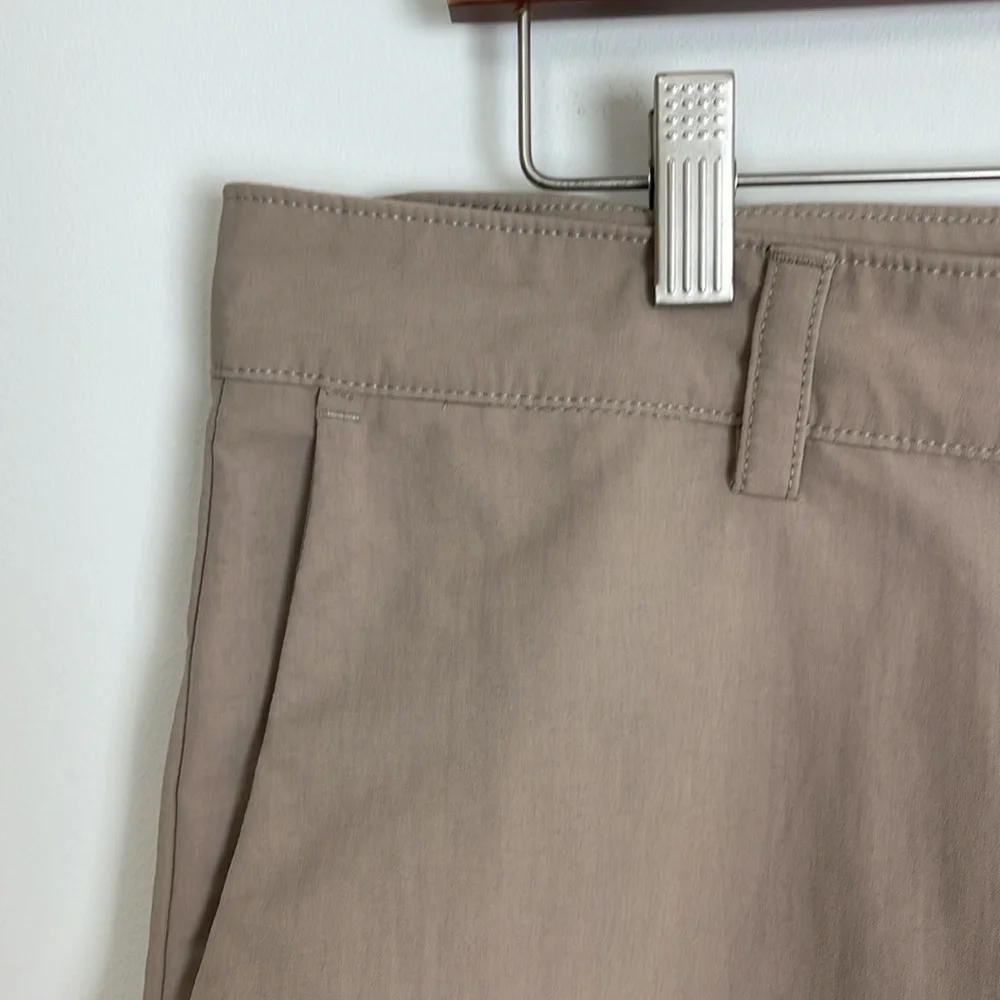 The North Face Tan Flat Front Shorts Versatile Style size 34 inseam 9 inches